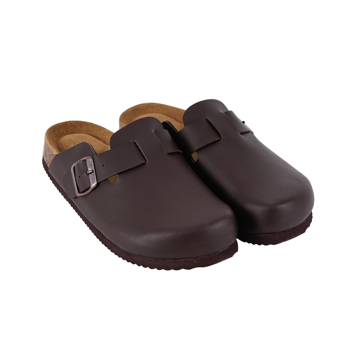 SUFU Leather Birkenstocks Women's New All-in-one Flat Slip-on Beanie Shoes Women Wear Vintage Single Shoes