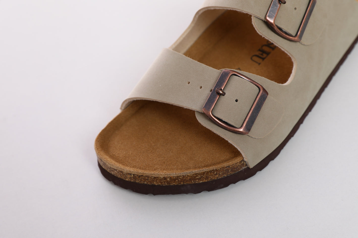 SUFU Summer Classic Adjustable Soft Footware Sandals for Women Flat EVA Slippers Lightweight Anti Slip Beige Slippers