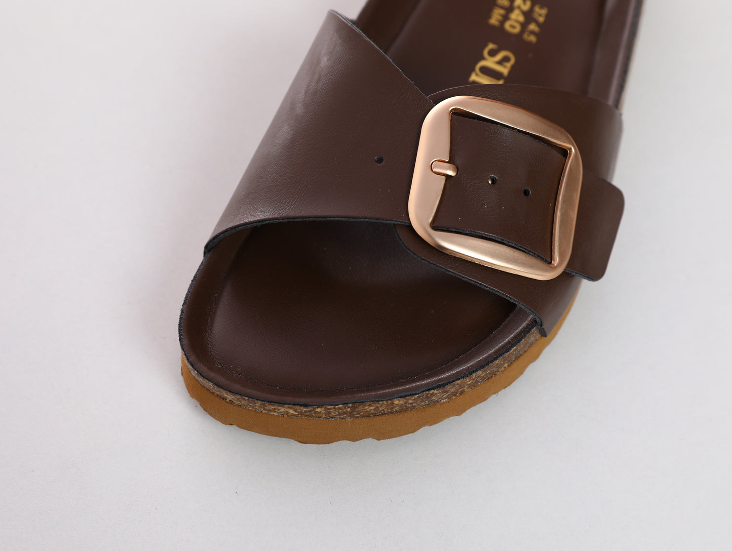 SUFU Women Summer Slippers Comfortable Footwear Classic Slippers PU Leather Shoes Brown Sandles