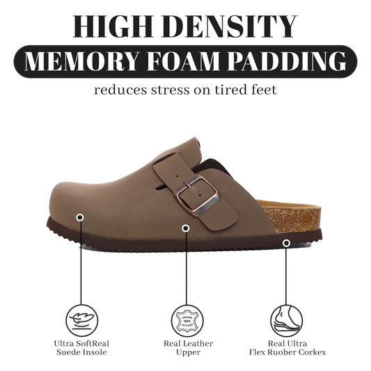 SUFU Hot Sales Comfortable Cork Slides Chic Anti-Slip Leather Slippers for Women Fashion Leather Clogs Shoes Perfect for Any Occasion
