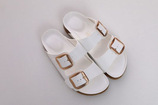 SUFU Autumn New Women's Cork Slides Fashion Soft Slippers Couple Beach Shoes Outdoor Walking Wear White