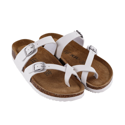 SUFU Hot Sale Sandals Natural Leather Outdoor Beach Buckle Fashion Brand Non-Slip Flip Flops Woman