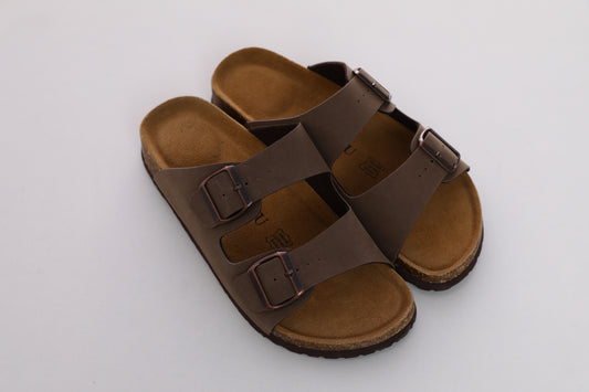 SUFU Women Summer Slippers PU Leather Shoes Soft Comfortable Footwear Slippers Classic Brown Sandles