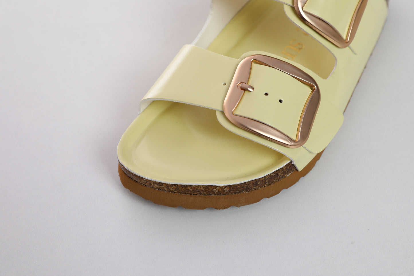 SUFU Summer Sandals for Women Soft PU Leather Yellow Slippers Breathable Comfortable Shoes