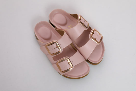 SUFU Summer Women's Slippers Lightweight PU Leather Yellow Sandals Breathable Comfortable Pink