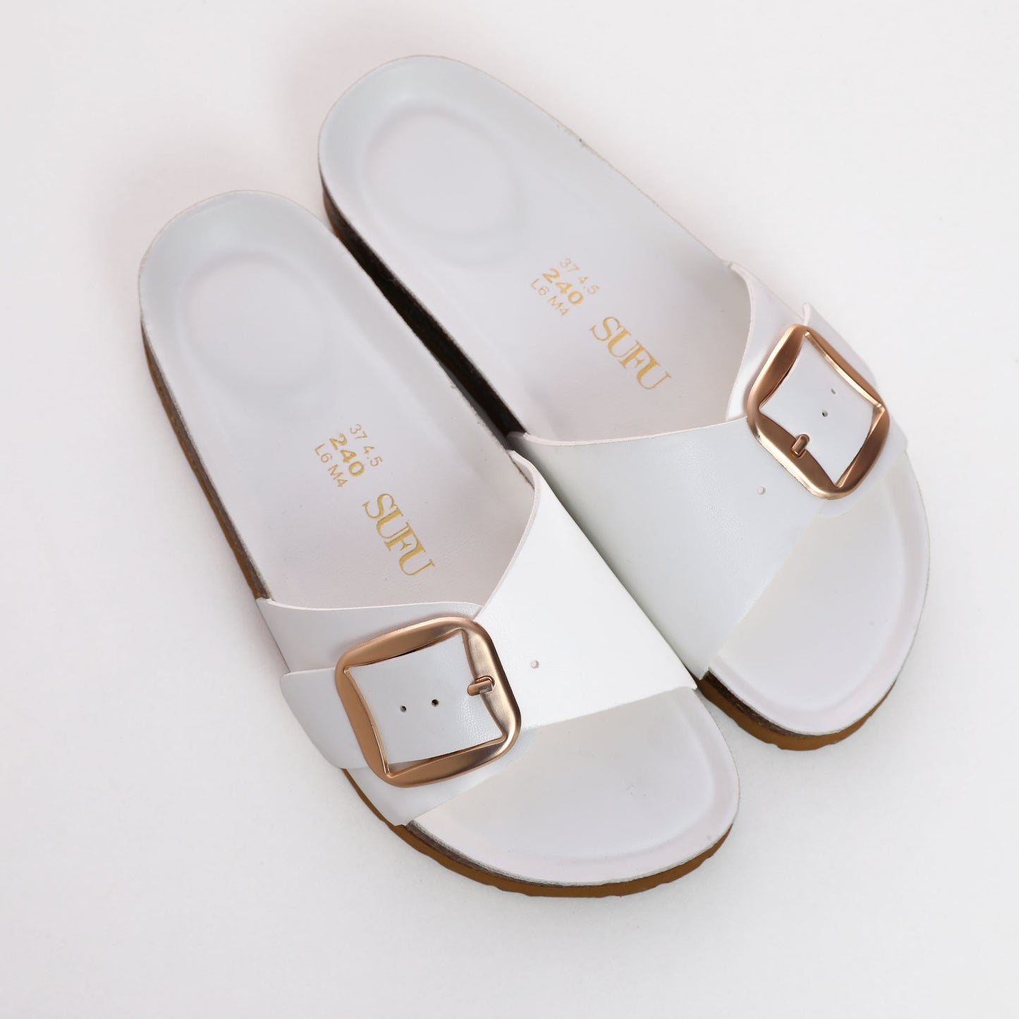 SUFU Summer Slippers for Women Comfortable And Breathable Footwear Elegant Slippers PU Leather Shoes Classic White Sandles