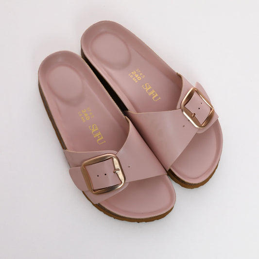 SUFU Women Slippers Summer Comfortable Lightweight Garden Walking Sandals PU Leather Shoes Pink